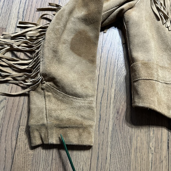 Pioneer Wear Suede Leather Fringe Jacket Vintage Western Ladies SZ 12 COWGIRL - Picture 9 of 16